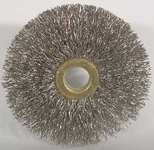 Stainless Wire Wheel Brush, 3x.25x.5x0.014 Lot of 1, Osborn # 11097 - Picture 1