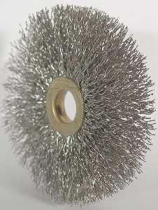 Stainless Wire Wheel Brush, 3x.25x.5x0.014 Lot of 1, Osborn # 11097 - Picture 2