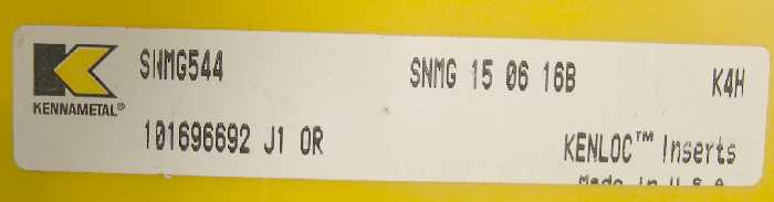 Box of 5 Kennametal KenLoc Carbide Inserts, SNMG-544 - Picture 4
