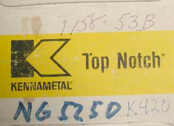 2 Kennametal Top Notch Carbide Inserts, NG5250R - Picture 5