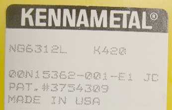 2 Kennametal Top Notch Carbide Inserts, NG6312L - Picture 5