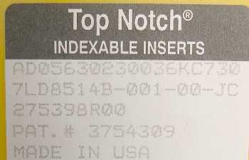 5 Kennametal Top Notch Carbide Inserts, AD05630230036 - Picture 5