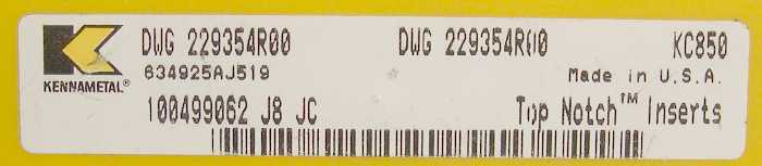 5 Kennametal Top Notch Carbide Inserts, NRD5125L(?) - Picture 5