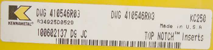 5 Kennametal Top Notch Carbide Inserts, NG4125R(?) - Picture 5