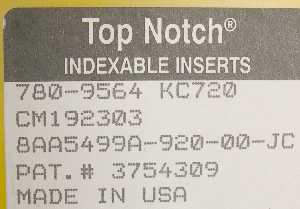 5 Kennametal Top Notch Carbide Inserts, Nx4xxxR(?) - Picture 5