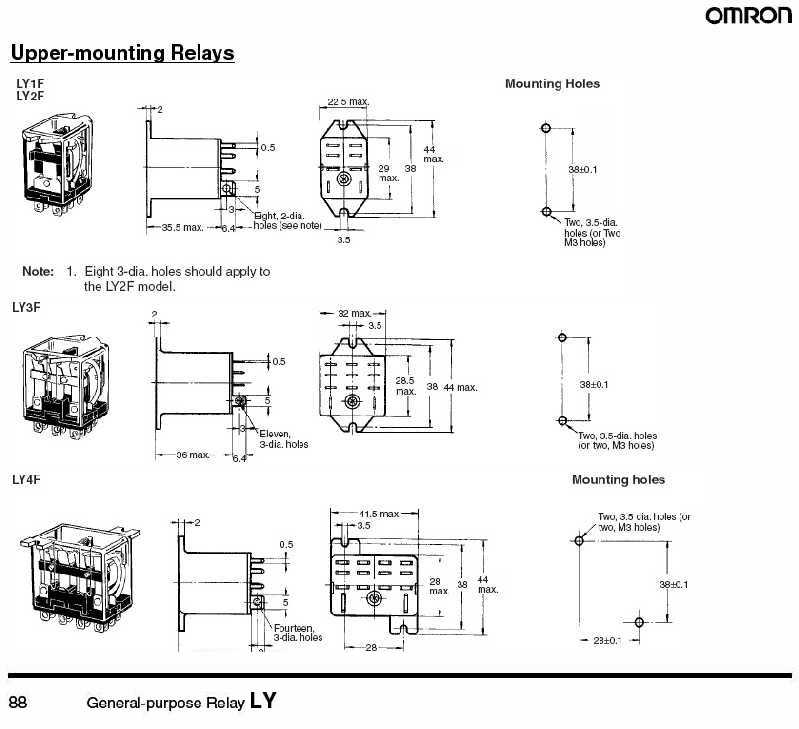 Omron LY2 Relay - Specs