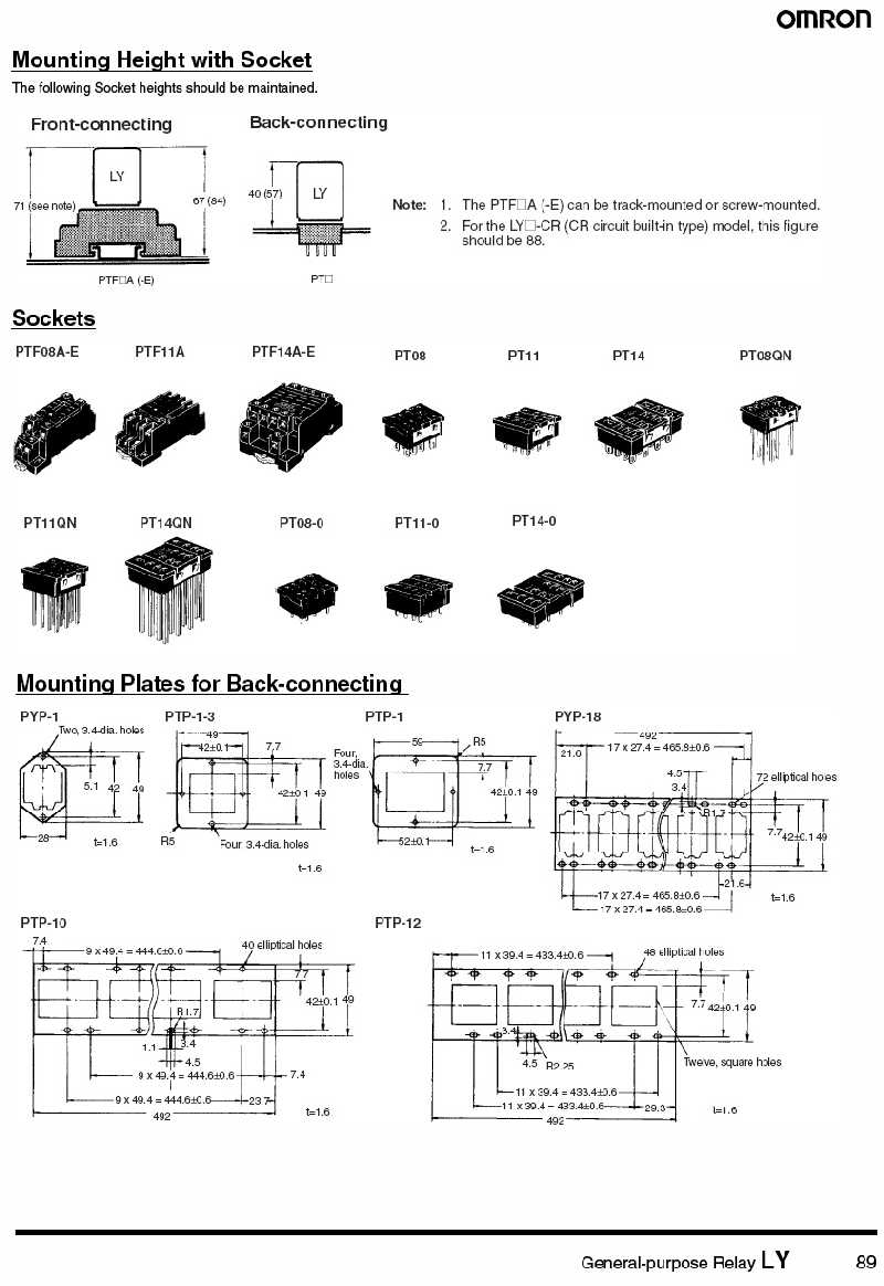 Omron LY2 Relay - Specs